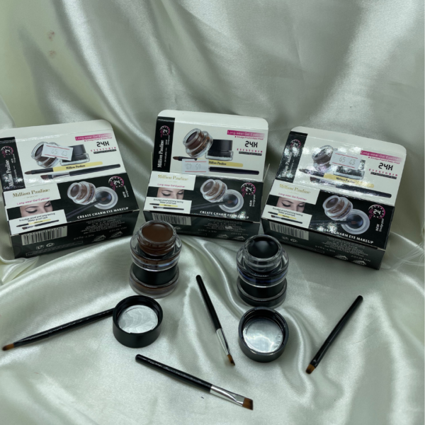 Set de 2 Pomada de cejas negro y café incluye brocha