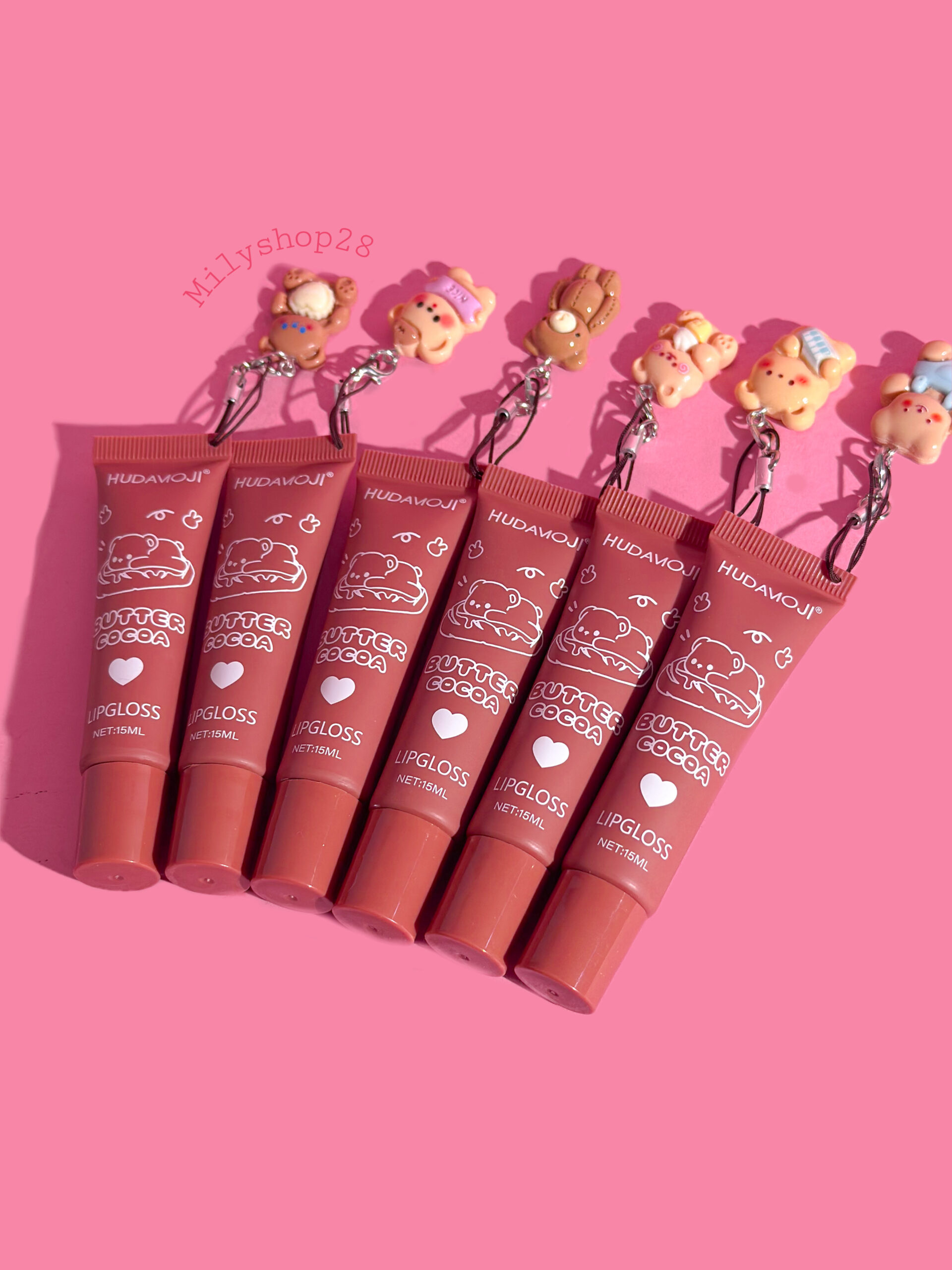 LIP GLOSS CON LLAVERO DE OSITO