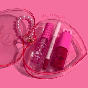 LIP COMBO CON ESTUCHE EN FORMA DE CORAZON