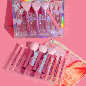 SET DE 8 BROCHAS + COSMETIQUERA DE MAQUILLAJE