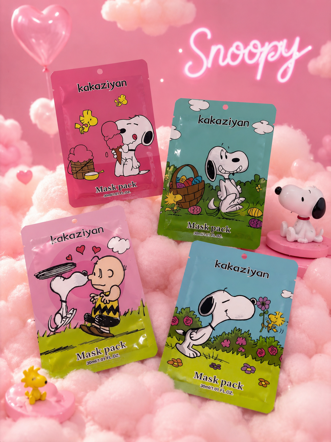 Mascarilla Facial de Velo – Snoopy
